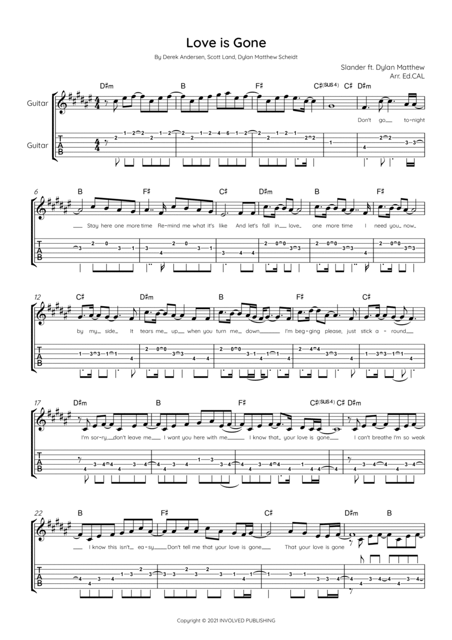 Love Is Gone (arr. Ed.CAL)