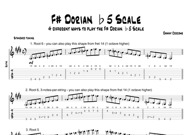 F# Dorian b5 Scale (4 Ways to Play)