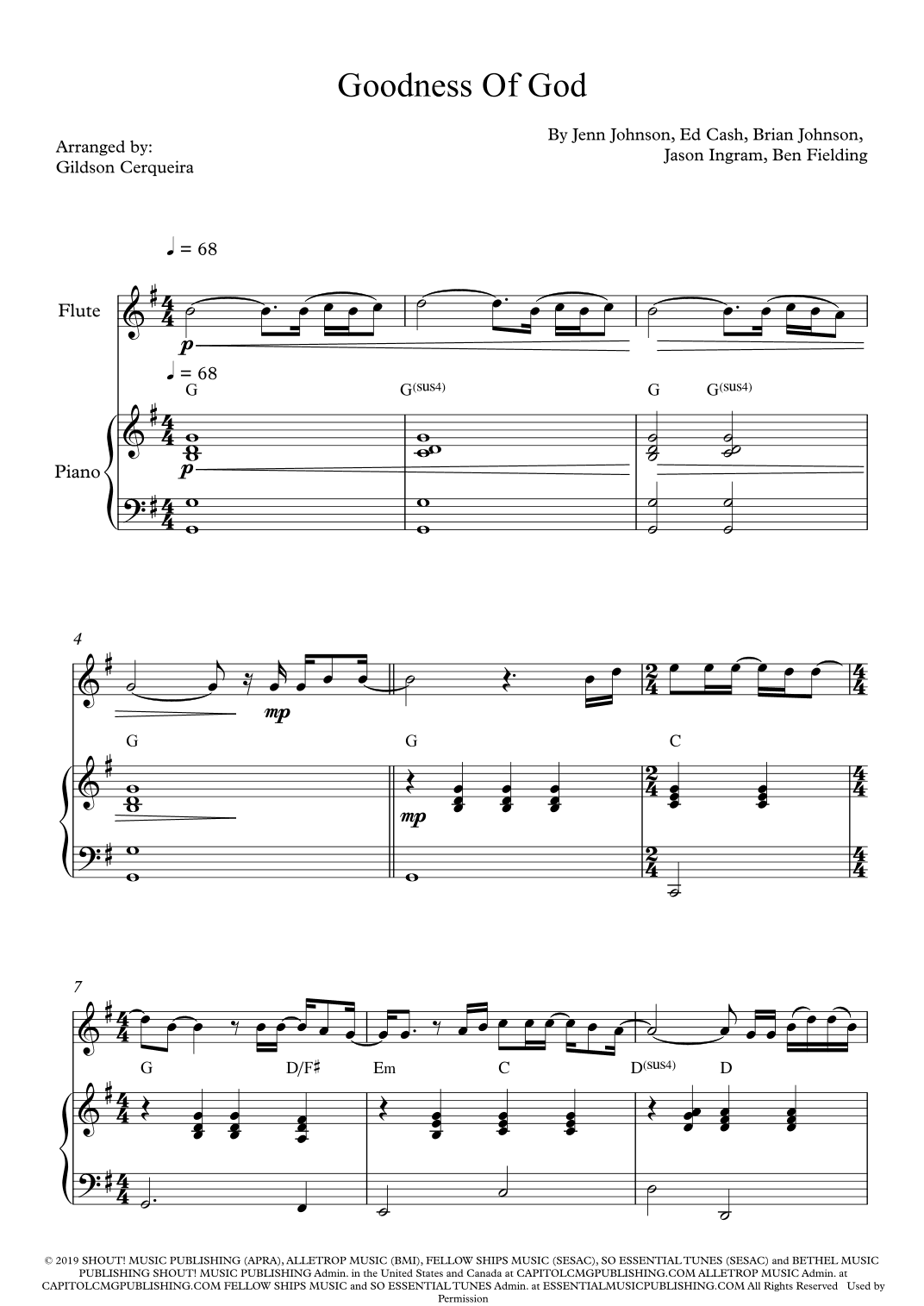 Goodness Of God (arr. Gildson Cerqueira)