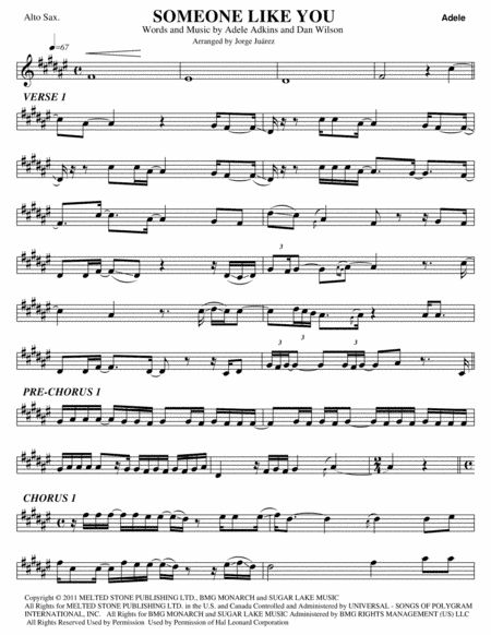Someone Like You (arr. Jorge Juárez)