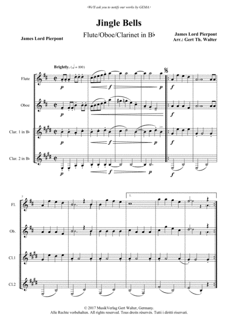 Jingle Bells (arr. Gert Th. Walter)