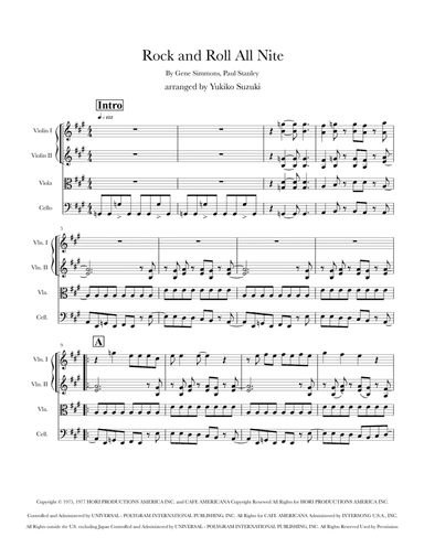 Rock And Roll All Nite (arr. Yukiko Suzuki)