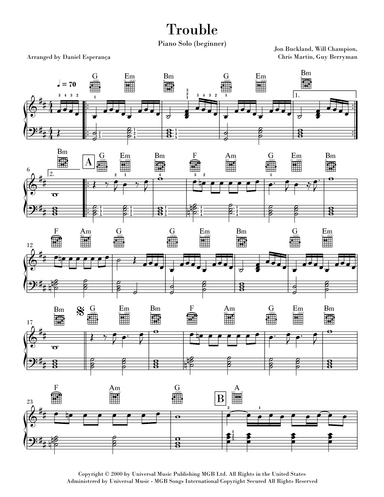 Trouble (arr. Daniel Esperança)