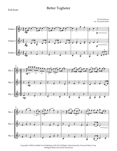 Better Together (arr. Fernando Britto)