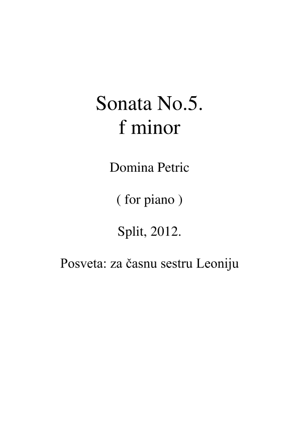 Sonata f minor