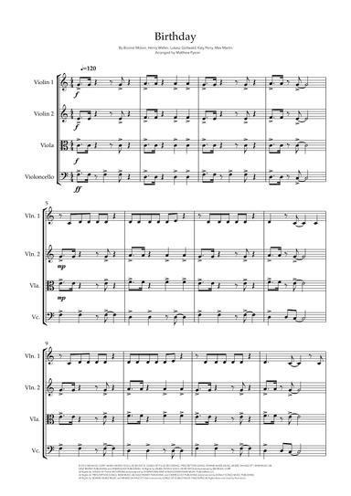 Birthday (arr. Matthew pyeon)