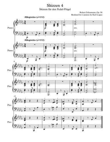Sketch #4 (from Sketches for Pedal Piano) (arr. Karl Logue)
