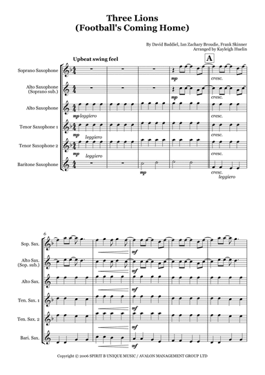 Three Lions (arr. Kayleigh Huelin)