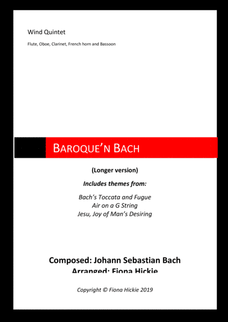 Baroque'n Bach: Wind Quintet (arr. Fiona Hickie)