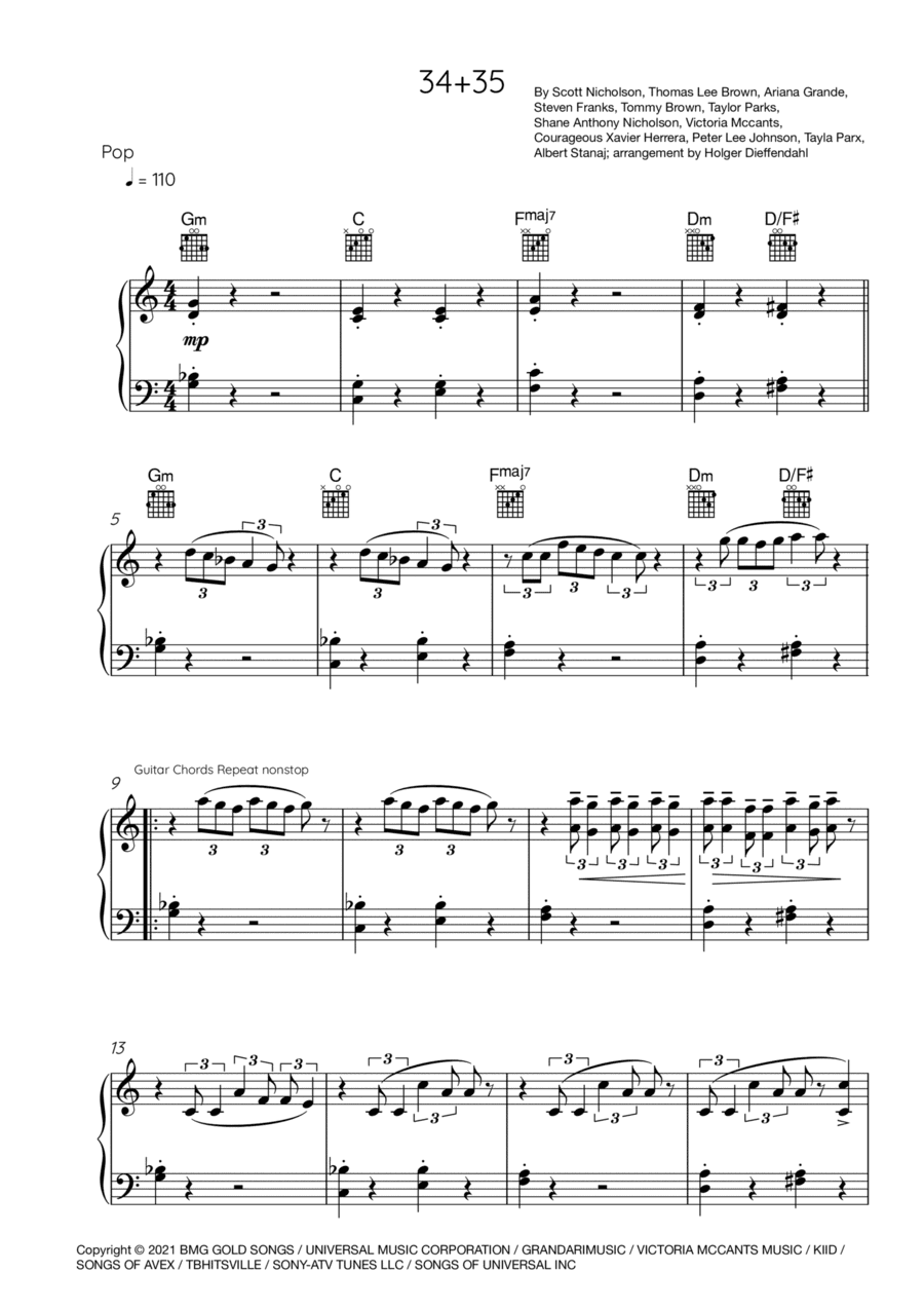 34+35 (arr. Holger Dieffendahl)