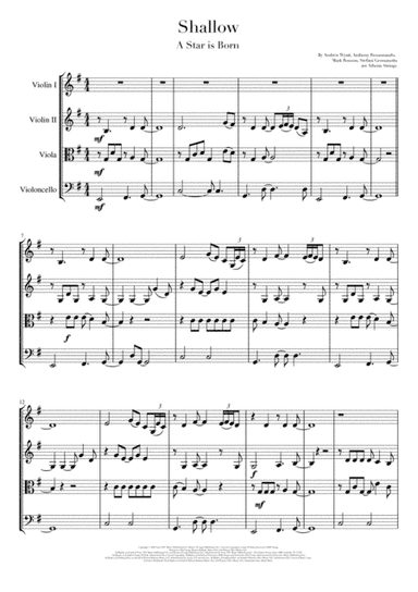 Shallow (arr. Athena Strings)