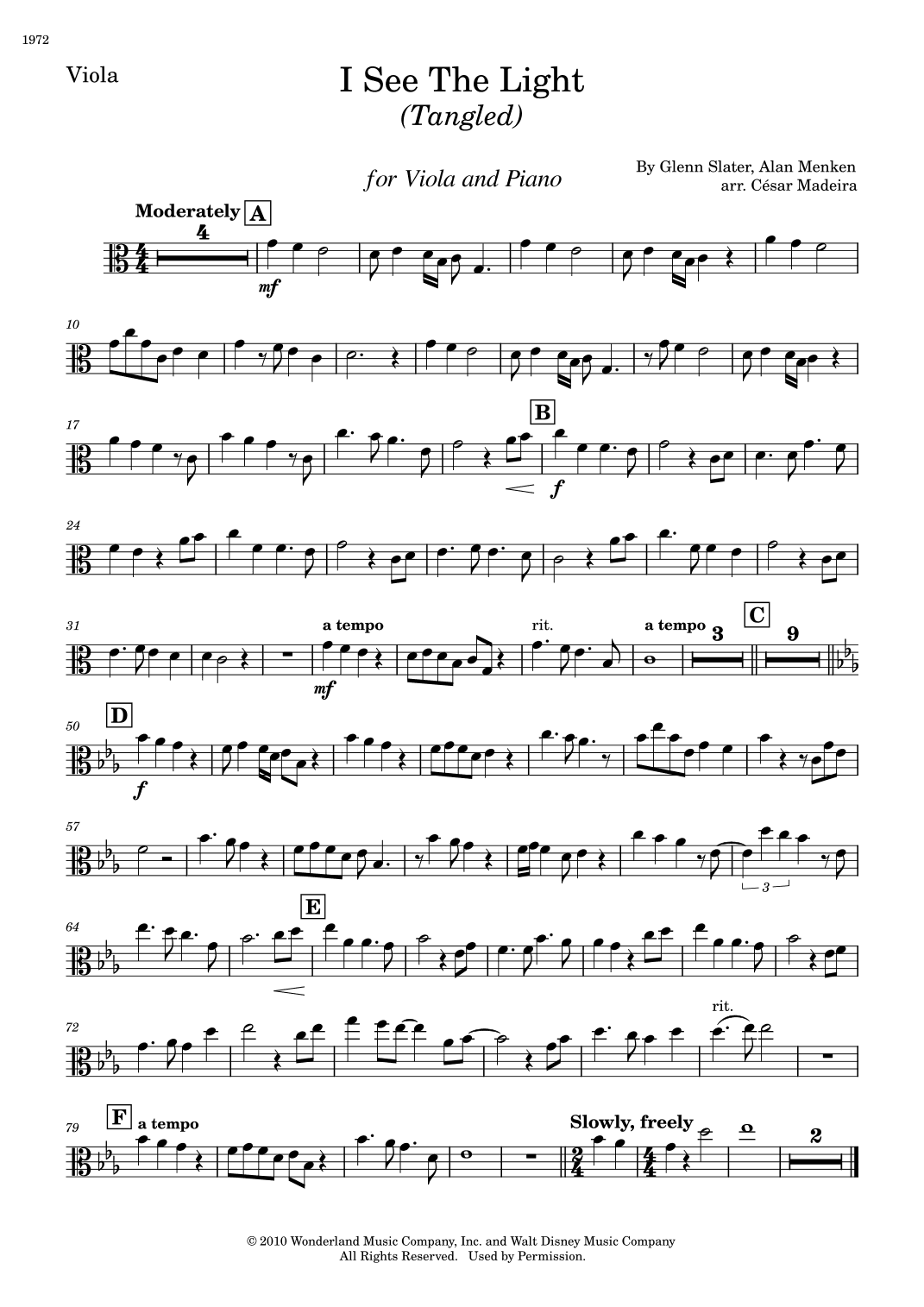 I See The Light (arr. César Madeira)
