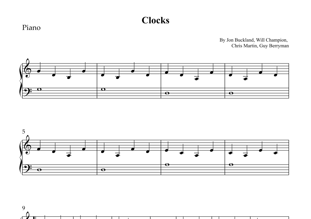Clocks (arr. Wesley S. SIlva)