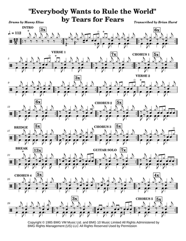 Everybody Wants To Rule The World (arr. Brian Hurst)