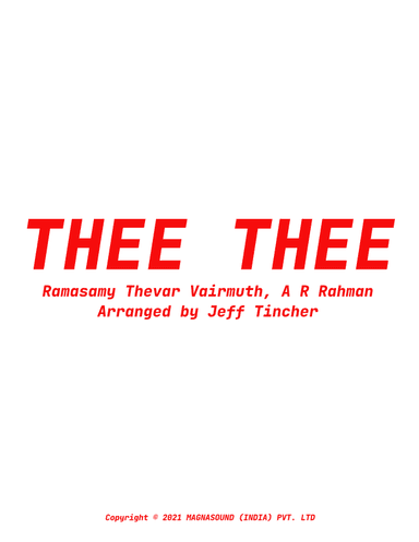 Thee Thee (arr. Jeff Tincher)