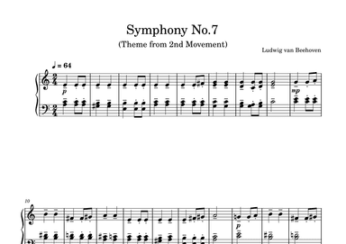 Symphonie Nr.7, 2. Satz (arr. Gianluca Giovannetti)