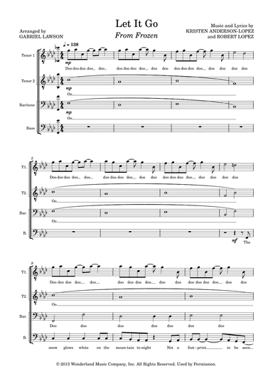 Let It Go (arr. Gabriel Lawson)