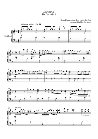 Lonely Feat.taeyeon (arr. Hyo Jin Moon)