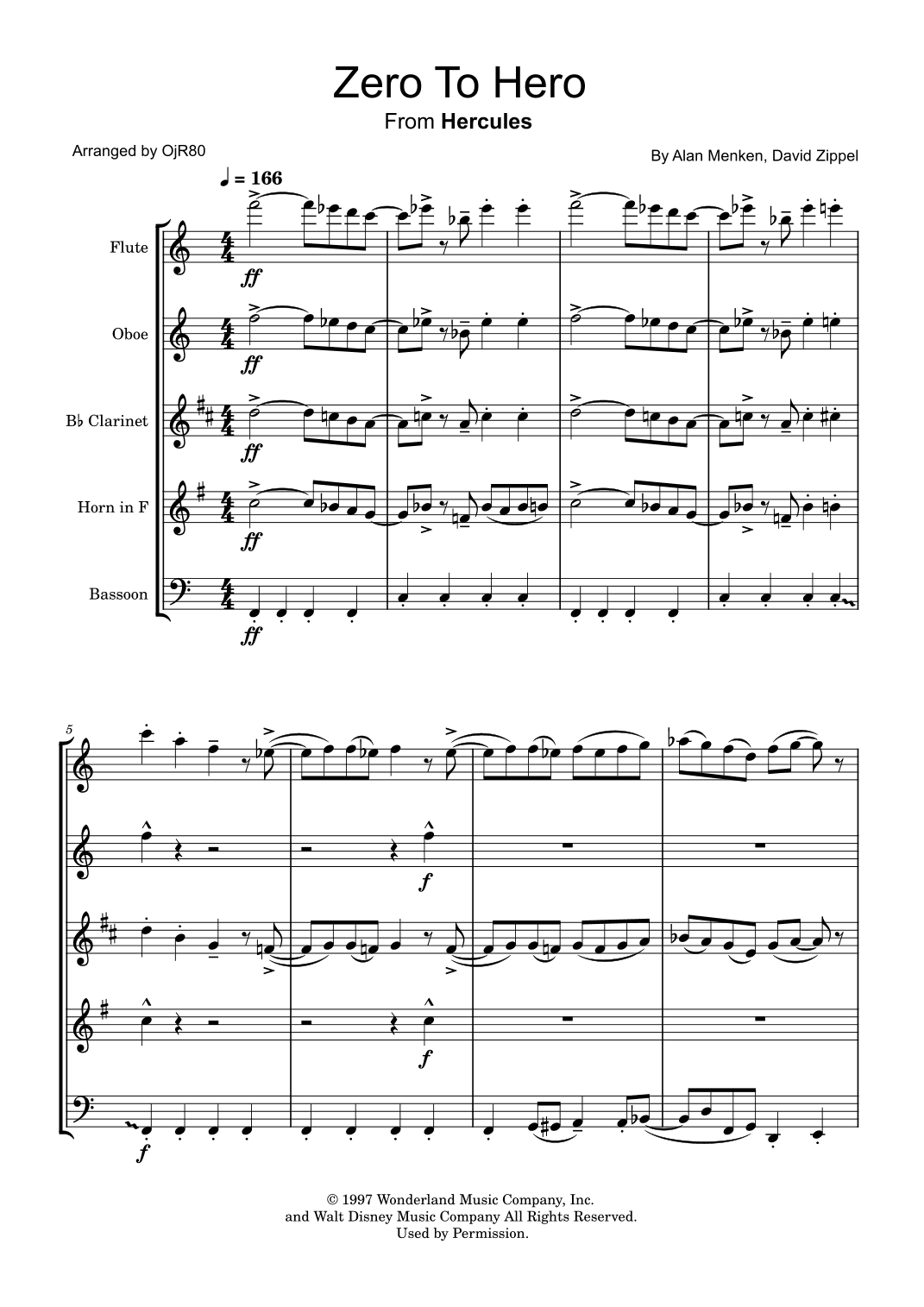Zero To Hero (arr. OjR80)