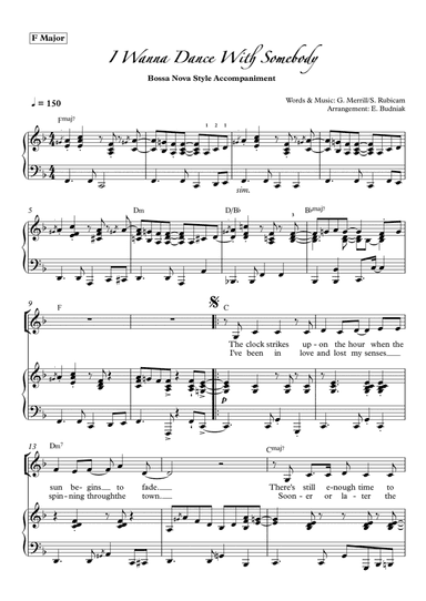 I Wanna Dance With Somebody (arr. Eva Budniak)