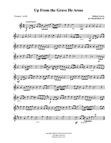 Up from the Grave He Arose - Trumpet 1 (arr. David Heck, Jr.)