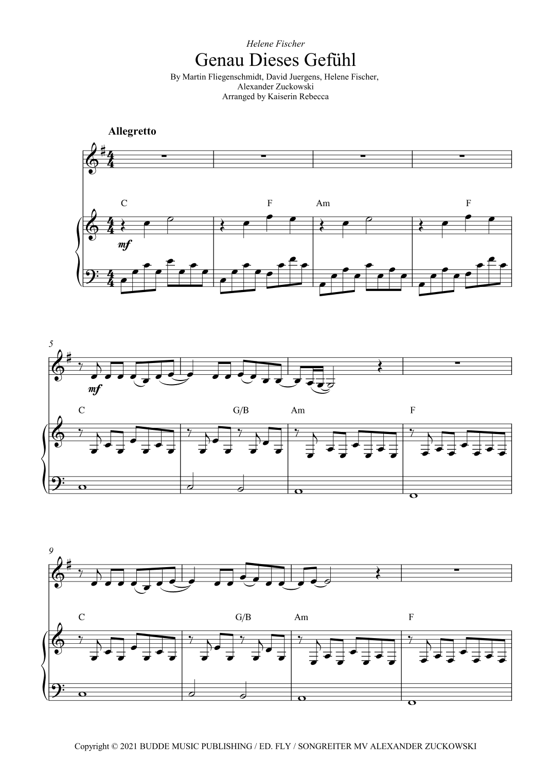 Genau Dieses Gefuehl (arr. Kaiserin Rebecca)