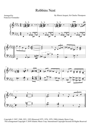 Robbins Nest (arr. Francisco Fernandez)