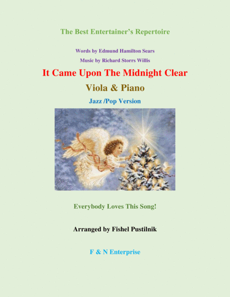 "It Came Upon The Midnight Clear"-Piano Background for Viola and Piano (arr. Fishel Pustilnik)