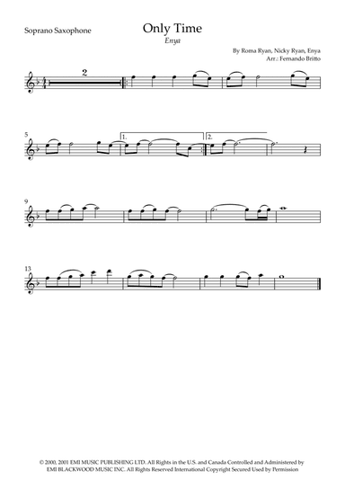Only Time (arr. Fernando Britto)