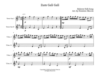 Zum Gali Gali (arr. Dominic Meccia)