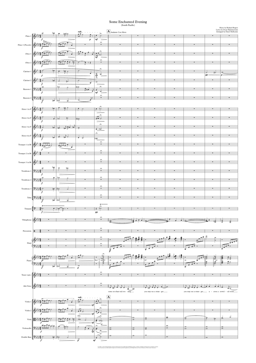 Some Enchanted Evening (arr. Daryl McKenzie)