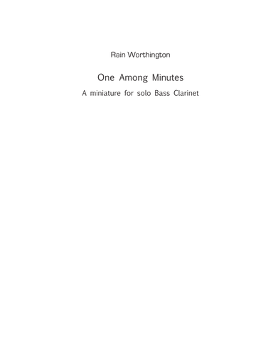 One Among Minutes - a miniature for low wind