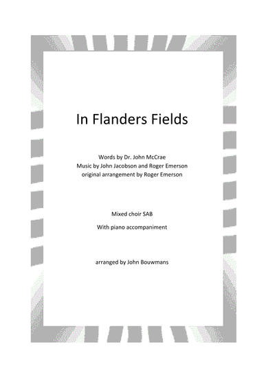 In Flanders Fields (arr. Music4voices)