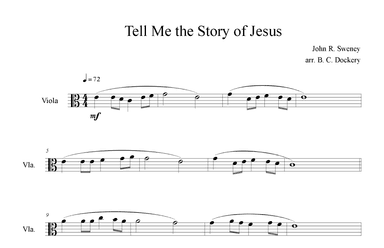 Tell Me the Story of Jesus (Viola Solo) (arr. B. C. Dockery)