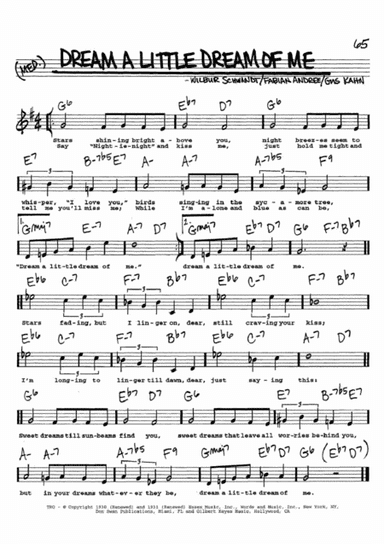 Dream A Little Dream (arr. Danny S. Ash)