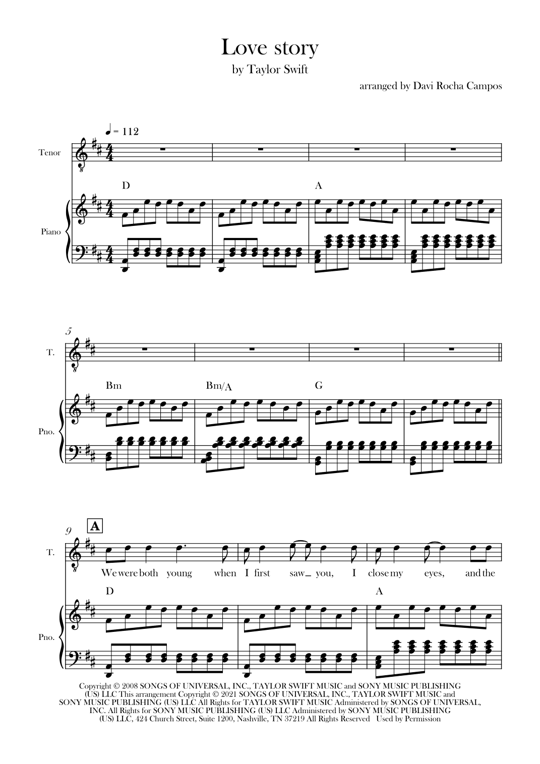 Love Story (arr. Davi Rocha Campos)
