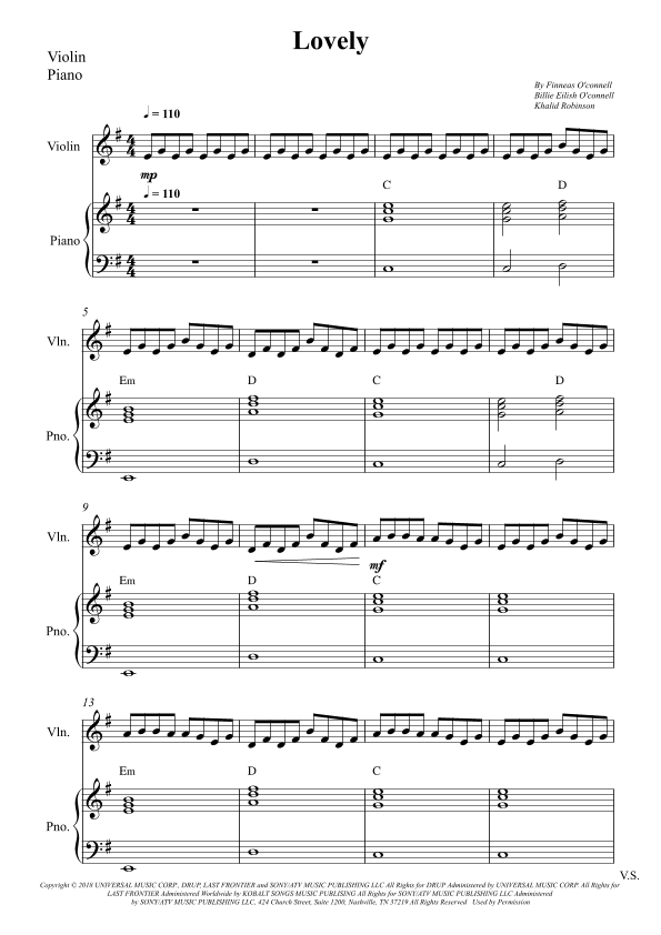 Lovely (arr. Wesley S. SIlva)