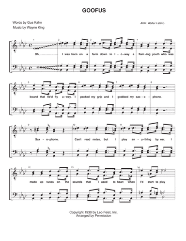 Goofus (arr. Walter Latzko)