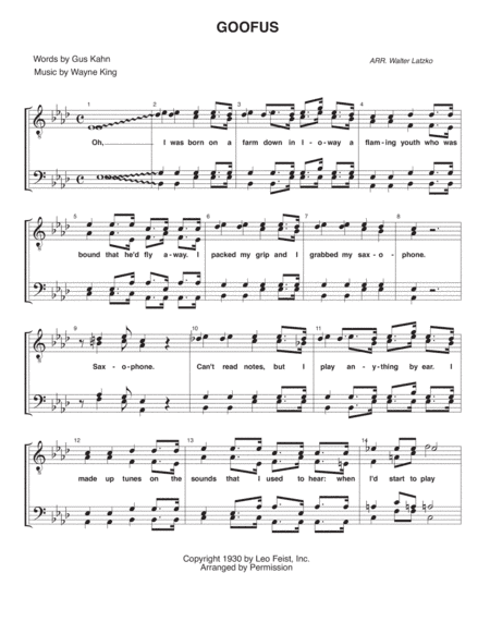 Goofus (arr. Walter Latzko)