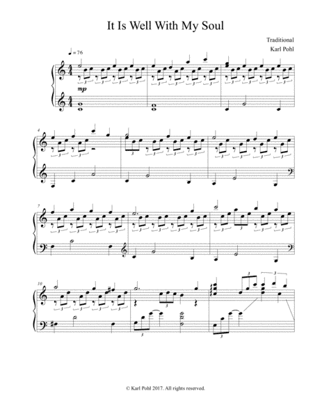 It Is Well With My Soul - Arr. Pohl