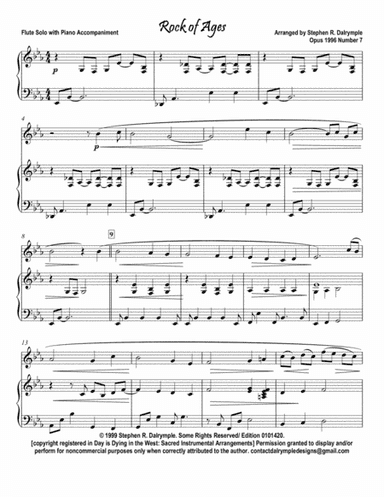 Rock of Ages with Hiding in Thee (arr. Stephen R Dalrymple (Dalrymple Designs))
