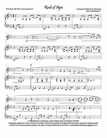 Rock of Ages with Hiding in Thee (arr. Stephen R Dalrymple (Dalrymple Designs))