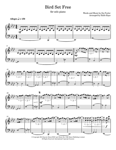 Bird Set Free (arr. Halle Kaye)