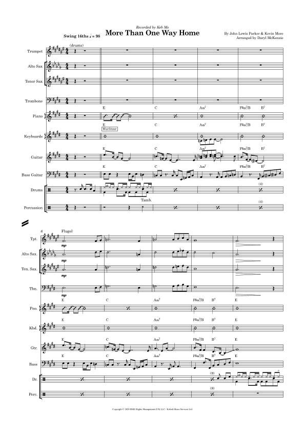More Than One Way Home (arr. Daryl McKenzie)