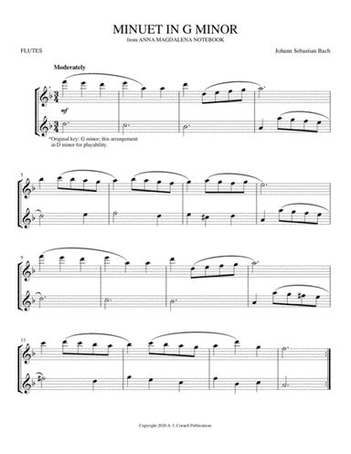 Minuet in G Minor (from Anna Magdalena Notebook) (arr. Mark Phillips)