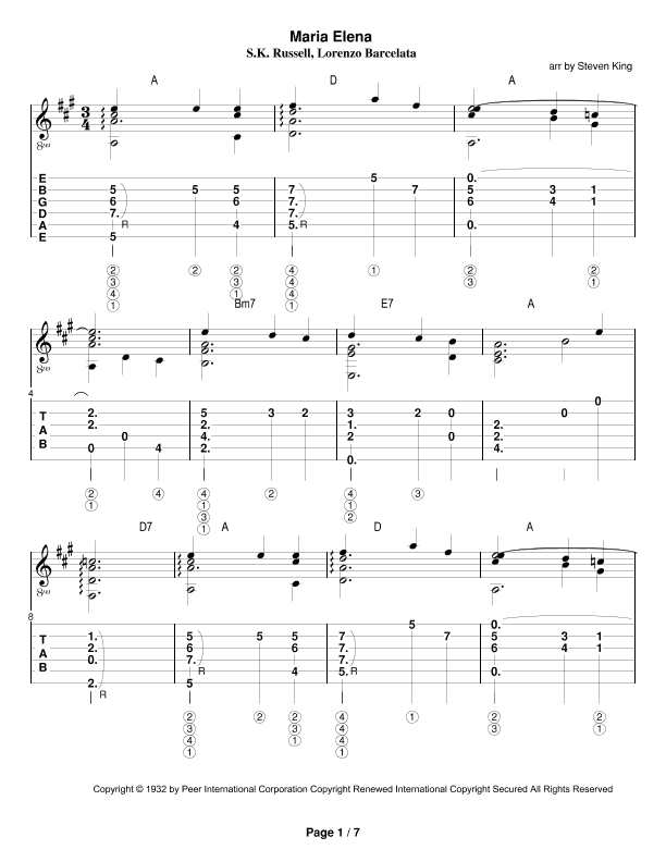 Maria Elena (arr. Steven King)