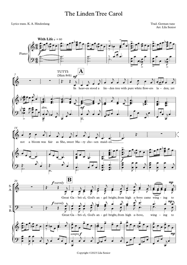 The Linden Tree Carol (arr. Senior) (arr. Lila Senior)