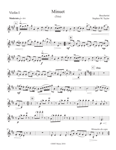 Boccherini Minuet  (Trio) (arr. Stephen M. Taylor)