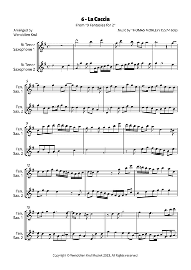 La Caccia (from "9 Fantasies for 2") (arr. Wendolien Krul)