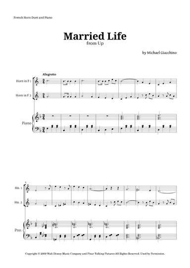 Married Life (arr. Langanho)